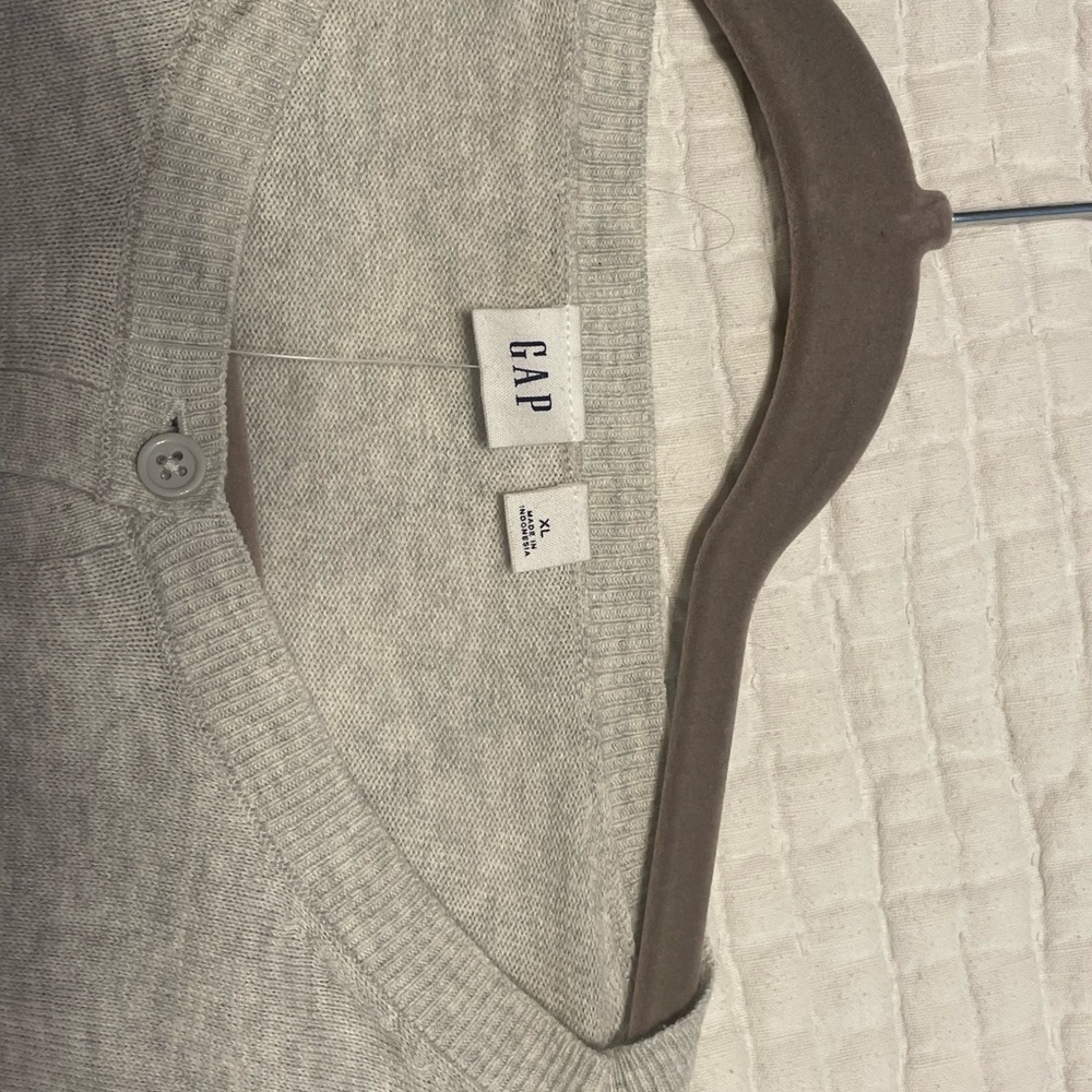 Women’s Gap Heather Gray Button Down Cardigan Swe… - image 2